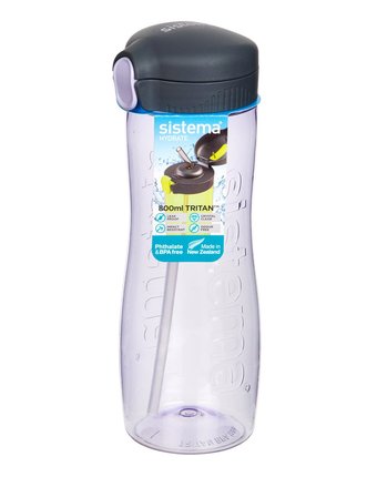 Миниатюра фотографии Sistema, бутылка для воды с трубочкой 800мл hydrate, фиолетовый