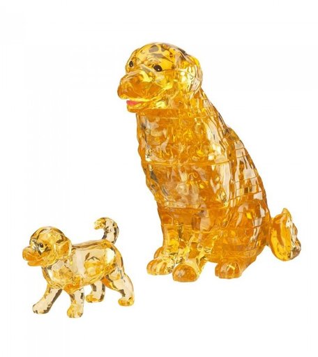 Crystal Puzzle 3D головоломка Два лабрадора (44 детали)
