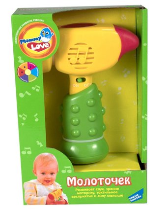 Игрушка музыкальная Mommy Love-Electronic Молоточек , разноцветный