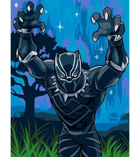 Набор для раскрашивания по номерам ФРЕЯ Черная пантера