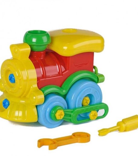 Toys Plast Игрушка пластмассовая Конструктор-паровозик