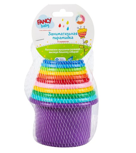 Игрушка пирамидка Fancy Baby Пирамидка из 11 элементов