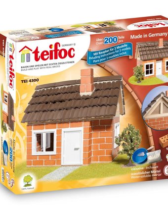 Миниатюра фотографии Строительный набор teifoc дом с каркасной крышей