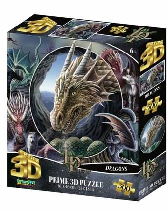Миниатюра фотографии Prime 3d стерео пазл коллаж драконы (500 элементов)