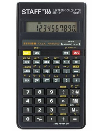Миниатюра фотографии Staff калькулятор инженерный stf-165 128 функций 10 разрядов