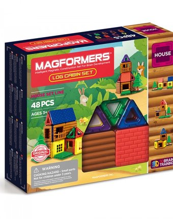Конструктор Magformers Магнитный Log Cabin Set (48 деталей)