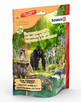 Schleich Пакетик-сюрприз с тремя фигурками Wild Life L