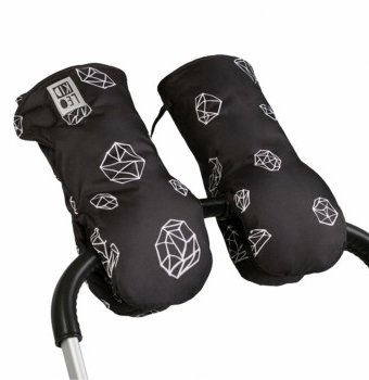 Миниатюра фотографии Муфта-варежки для коляски leokid "cosmic", черный