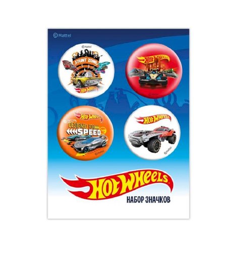 Набор значков Priority - Хот Вилс, 10х8х0,8