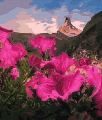 Миниатюра фотографии Paintboy картина по номерам горные цветы