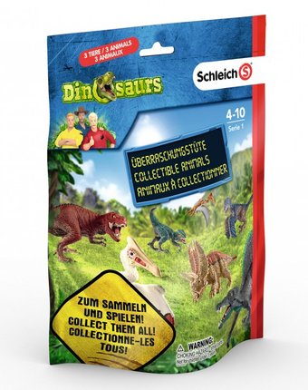Schleich Пакетик-сюрприз с тремя фигурками Dinosaurs