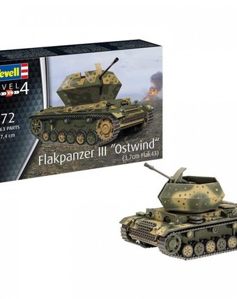 Миниатюра фотографии Revell сборная модель сау flakpanzer iii ostwind 1:72