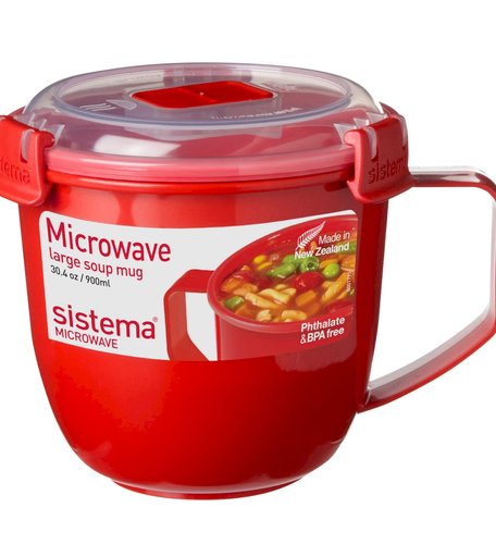 Кружка суповая Microwave SISTEMA 1141, 900 мл