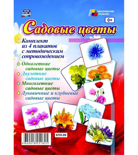 Набор плакатов Издательство Учитель Садовые цветы