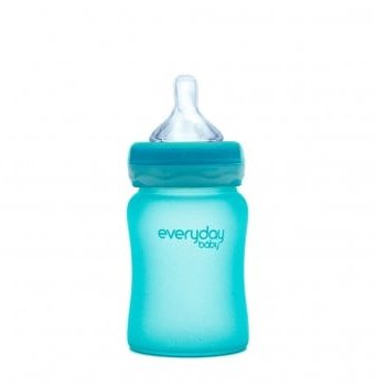 Стеклянная бутылочка с индикатором температуры Everyday Baby, 150 мл