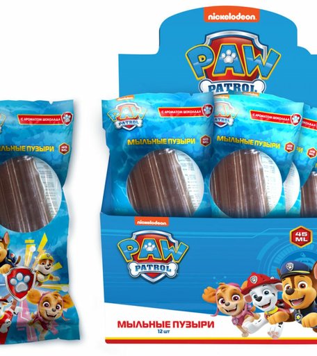 Мыльные пузыри Paw Patrol Эскимо с ароматом шоколада, 45 мл