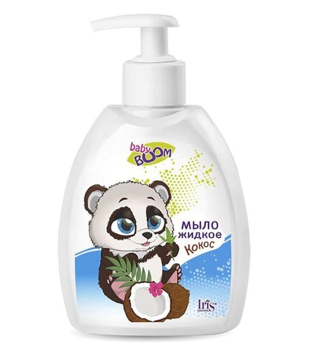Детское мыло жидкое Iris Cosmetic Детское мыло жидкое кокос, 300мл, 1+, Iris BABY BOOM