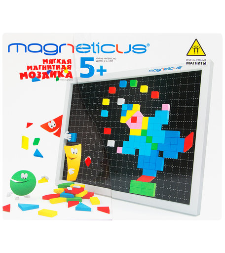 Мозаика классическая Magneticus 7 цветов Листок с примерами