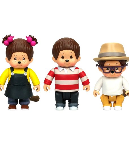 Набор фигурок Monchhichi Каури, Хана и Уиллоу, 7.5 см