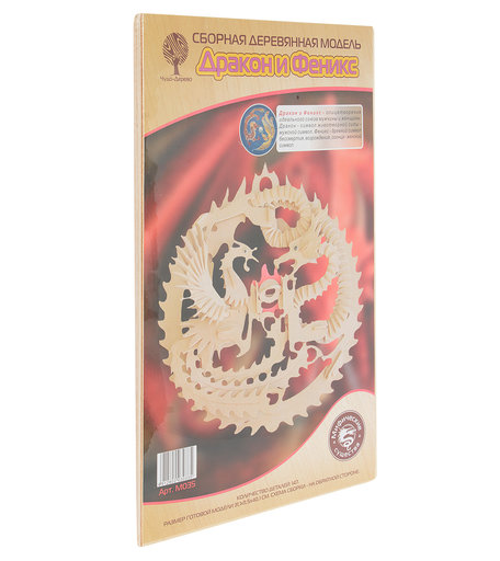 Деревянный конструктор Wooden Toys Дракон и Феникс