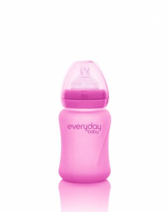 Бутылочка Everyday Baby Healthy + с индикатором температуры и защитным силиконовым покрытием 150 мл