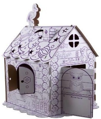 Миниатюра фотографии Пмдк картонный игровой домик-раскраска
