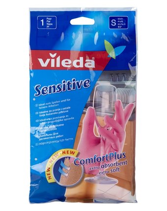 Перчатки Vileda для деликатных работ Sensitive, S