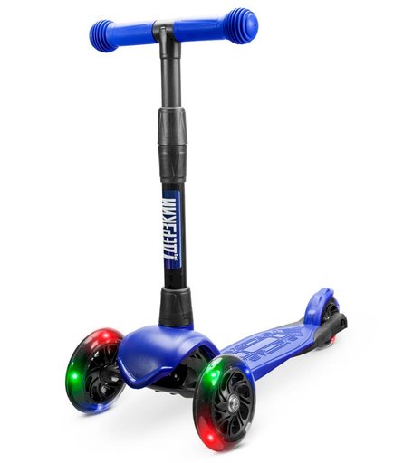 Трехколесный самокат Дерзкий Стайл детский, бесшумное шасси Super-CHASSIS светящиеся колеса