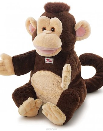 Миниатюра фотографии Trudi мягкая игрушка на руку обезьяна 32 см