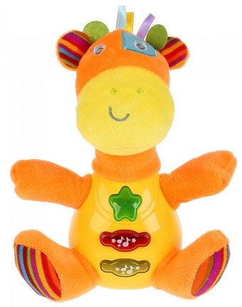 Миниатюра фотографии Мягкая игрушка умка плюшевая музыкальный жираф