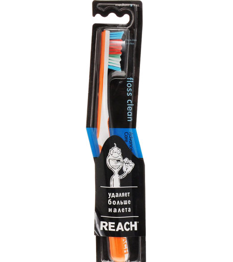 Зубная щетка Reach Floss Clean средняя жесткость