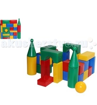 Миниатюра фотографии Развивающая игрушка свсд строительный набор стена-смайл (27 элементов)