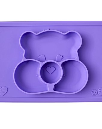 Миниатюра фотографии Тарелка ezpz care bear edition, фиолетовый