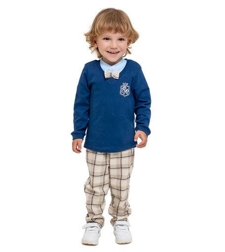 Комплект джемпер/футболка/брюки Веселый малыш