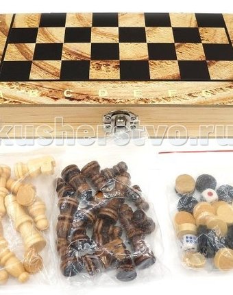 Миниатюра фотографии Shantou gepai шахматы 3 в 1 w3018-h