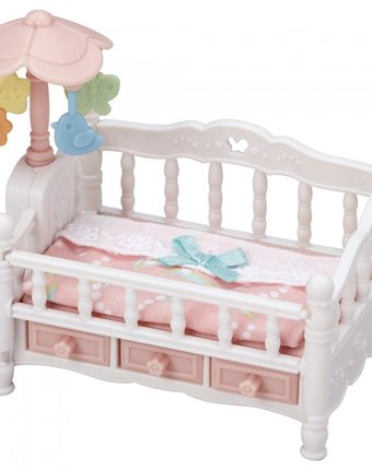 Миниатюра фотографии Sylvanian families детская кроватка с мобилем