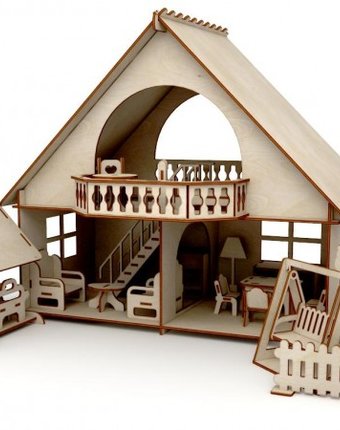 Миниатюра фотографии Хэппидом летний дом с беседкой и качелями