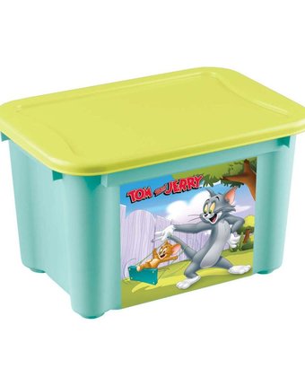 Ящик Tom and Jerry универсальный с аппликацией с крышкой штабелируемый,22 л