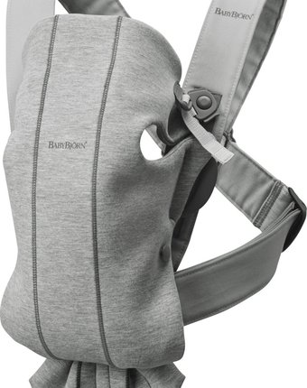 Рюкзак-переноска Baby Bjorn Mini 3D Jersey, светло-cерый