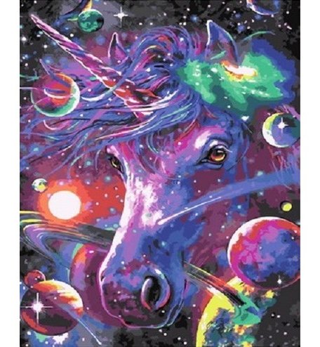 Paintboy Картина по номерам Космический единорог