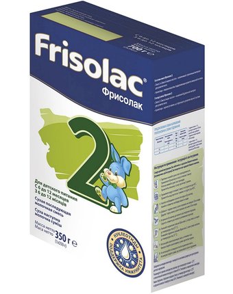 Миниатюра фотографии Заменитель молока friso frisolac 2 6-12 месяцев, 350 г
