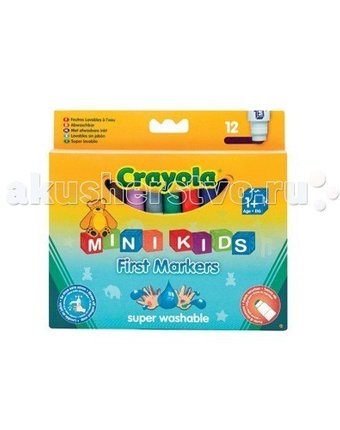 Фломастеры Crayola цветные для малышей 12 шт.
