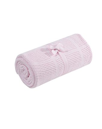Миниатюра фотографии Плед для кроватки mothercare хлопковый, 155х120 см, розовый