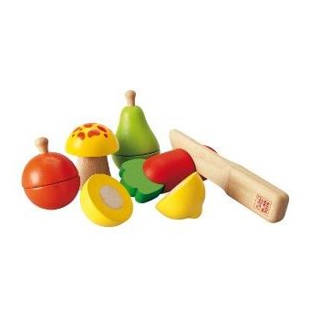 Миниатюра фотографии Деревянная игрушка plan toys набор фруктов и овощей