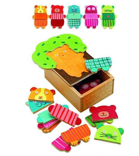 Деревянная игрушка Djeco Первый пазл зверюшки