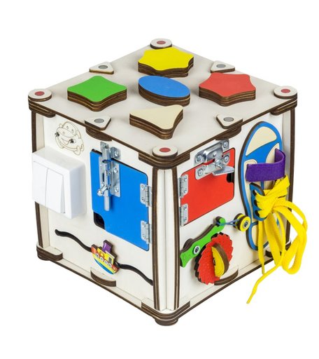 Куб развивающий Iwoodplay Мултицвет