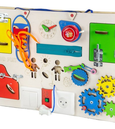 Доска развивающая прямая Iwoodplay МУЛЬТИЦВЕТ