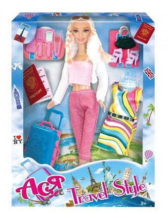 Миниатюра фотографии Toys lab кукла ася блондинка с косичками путешественница
