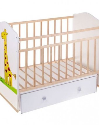 Миниатюра фотографии Детская кроватка вдк морозко жираф поперечный маятник с ящиком