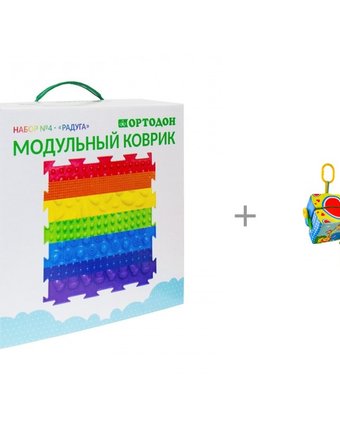 Миниатюра фотографии Ортодон модульный №4 радуга и подвесная игрушка forest яркий кубик